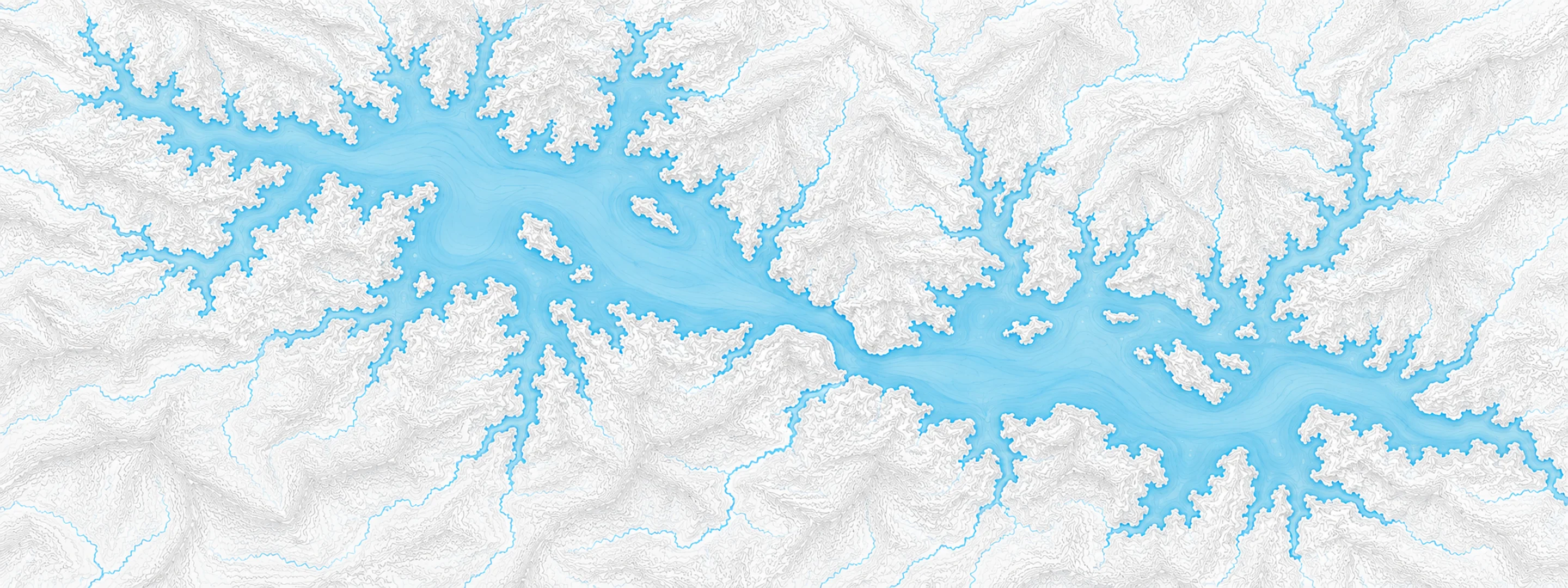 Illustrated map of Greers Ferry Lake