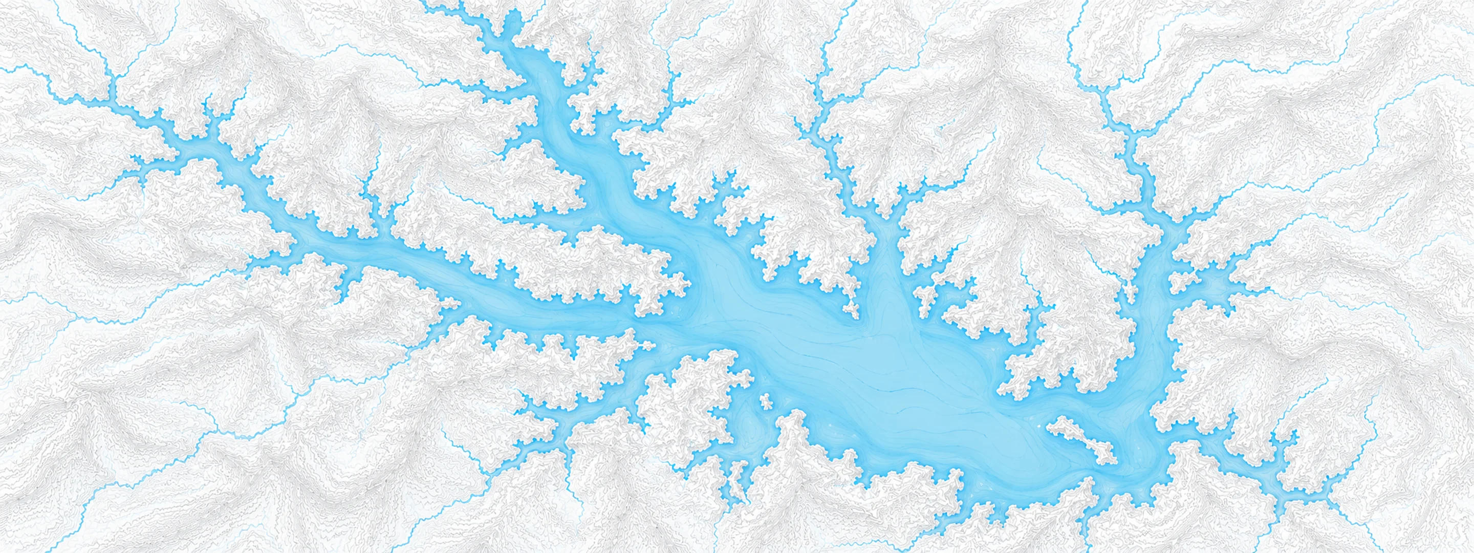 Illustrated map of Lake Conroe