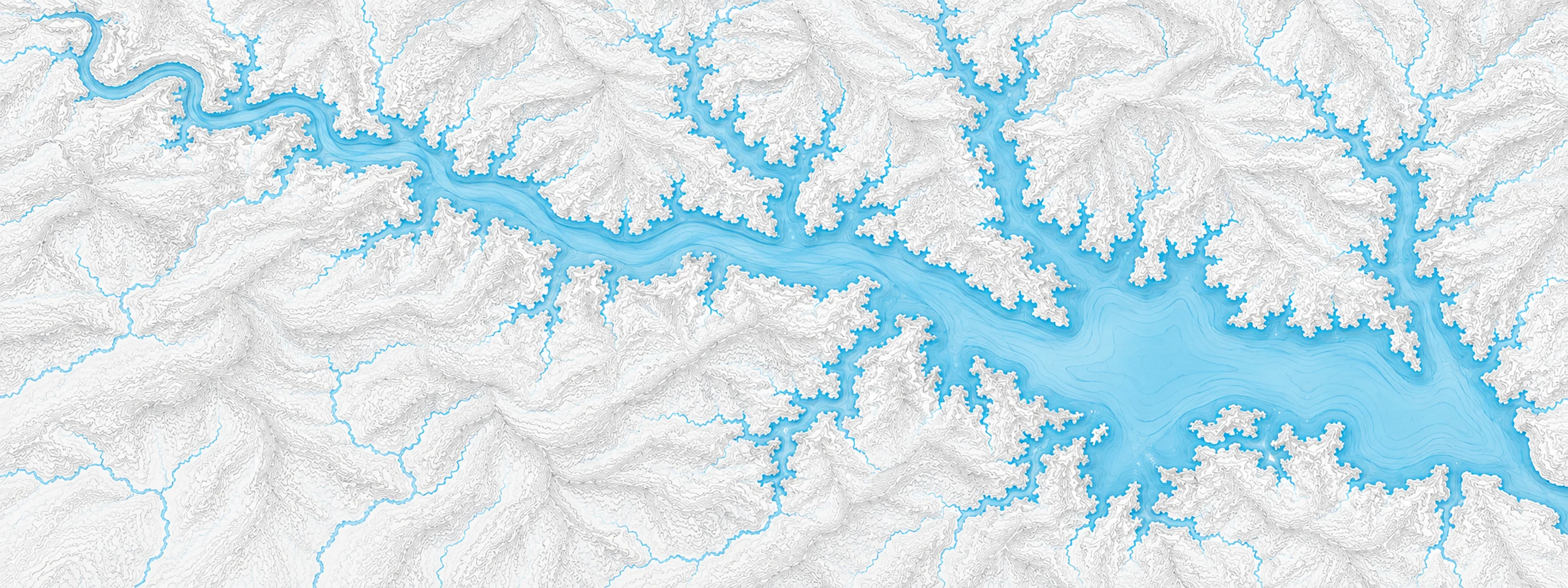 Illustrated map of Lake Hudson