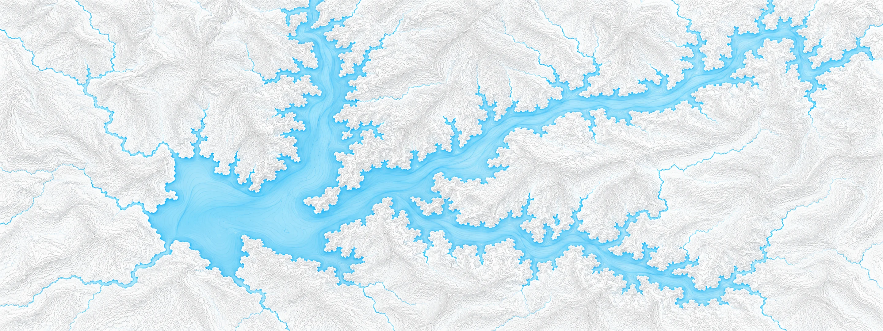 Illustrated map of Lake Oroville