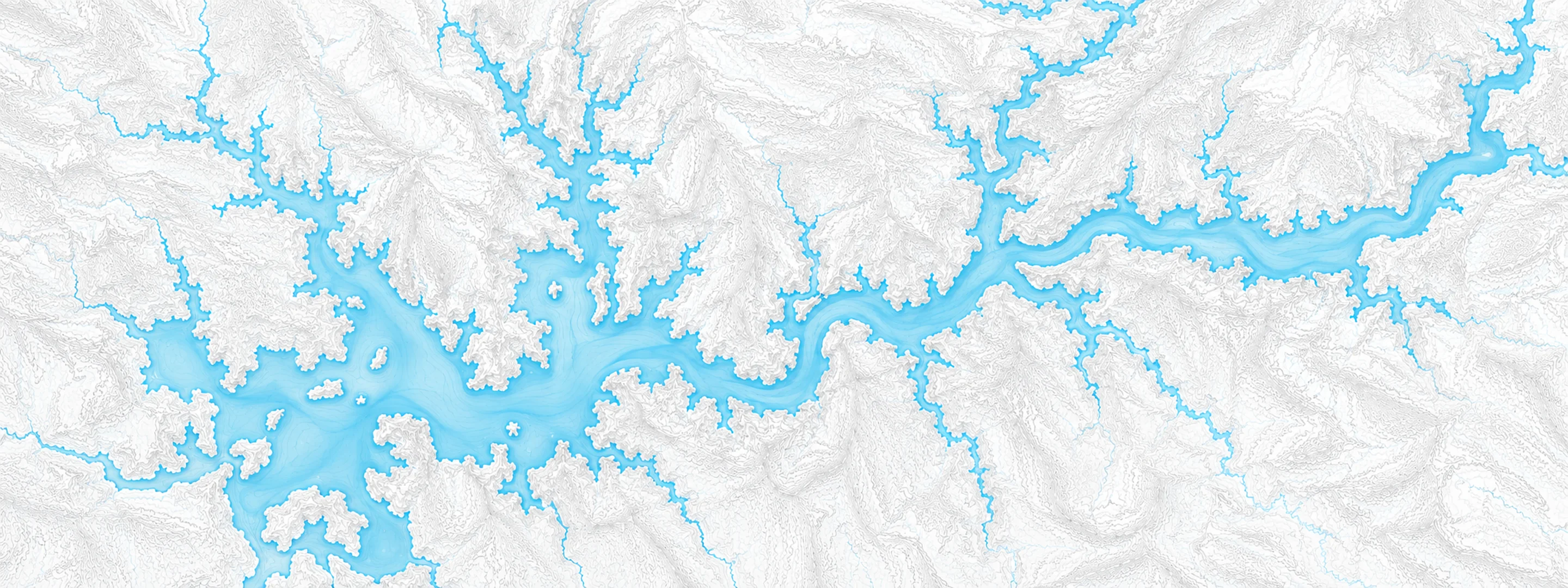 Illustrated map of Lake Powell