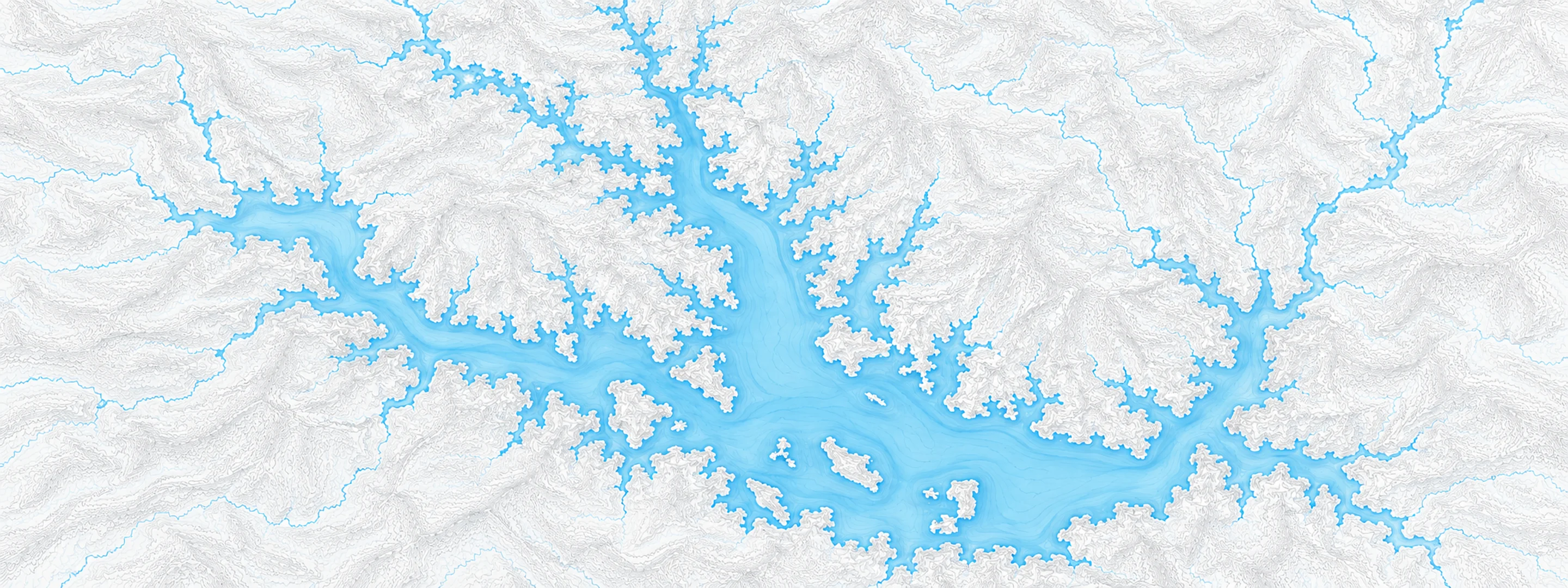 Illustrated map of Sam Rayburn Reservoir