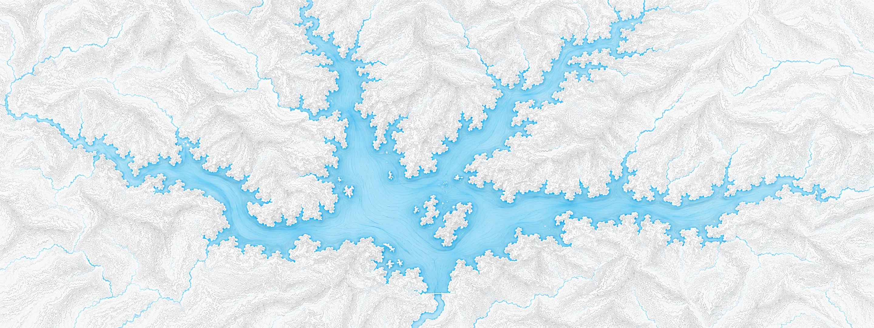 Illustrated map of Shasta Lake