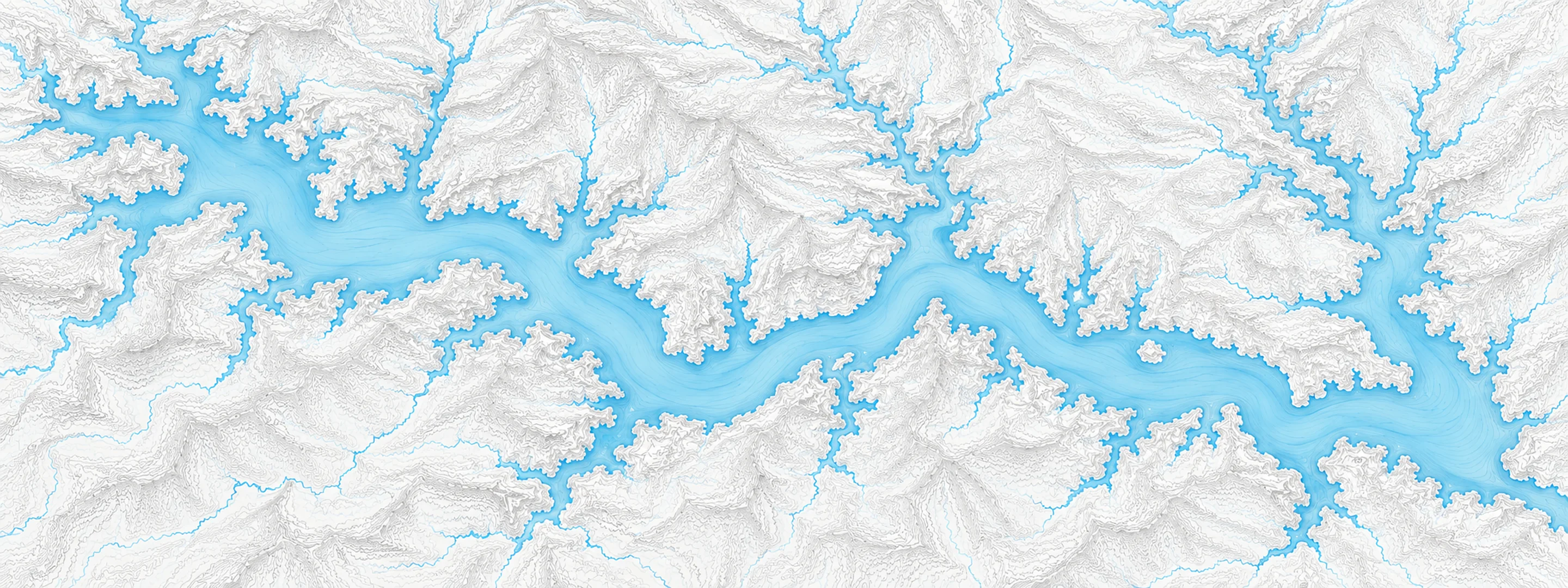 Illustrated map of White River Reservoir