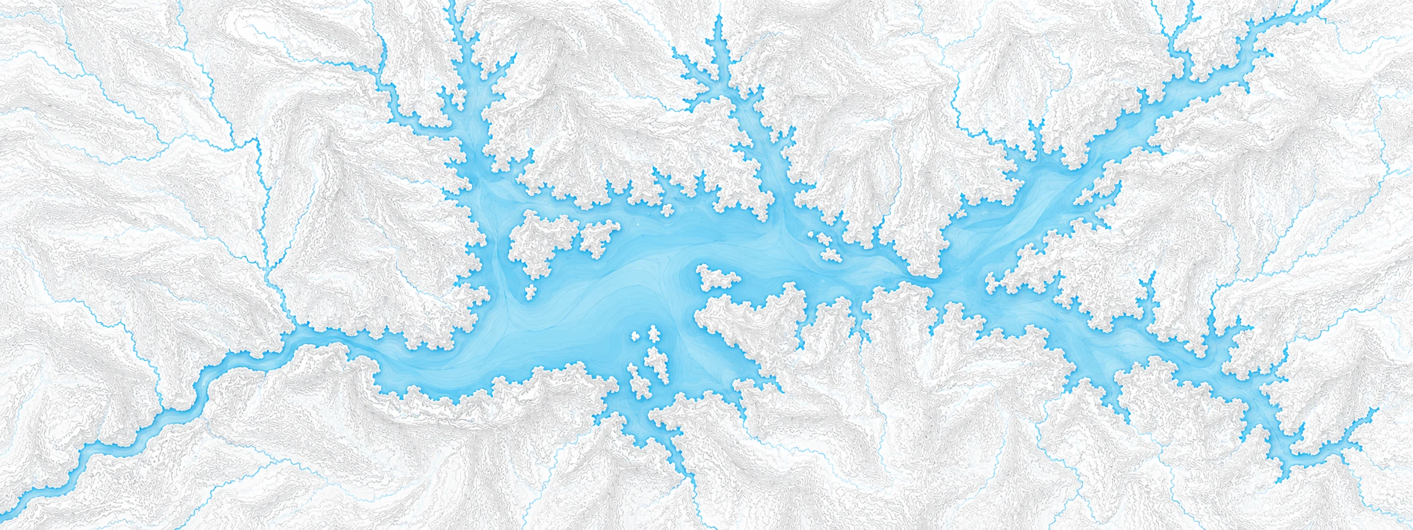 Illustrated map of Lake Mead