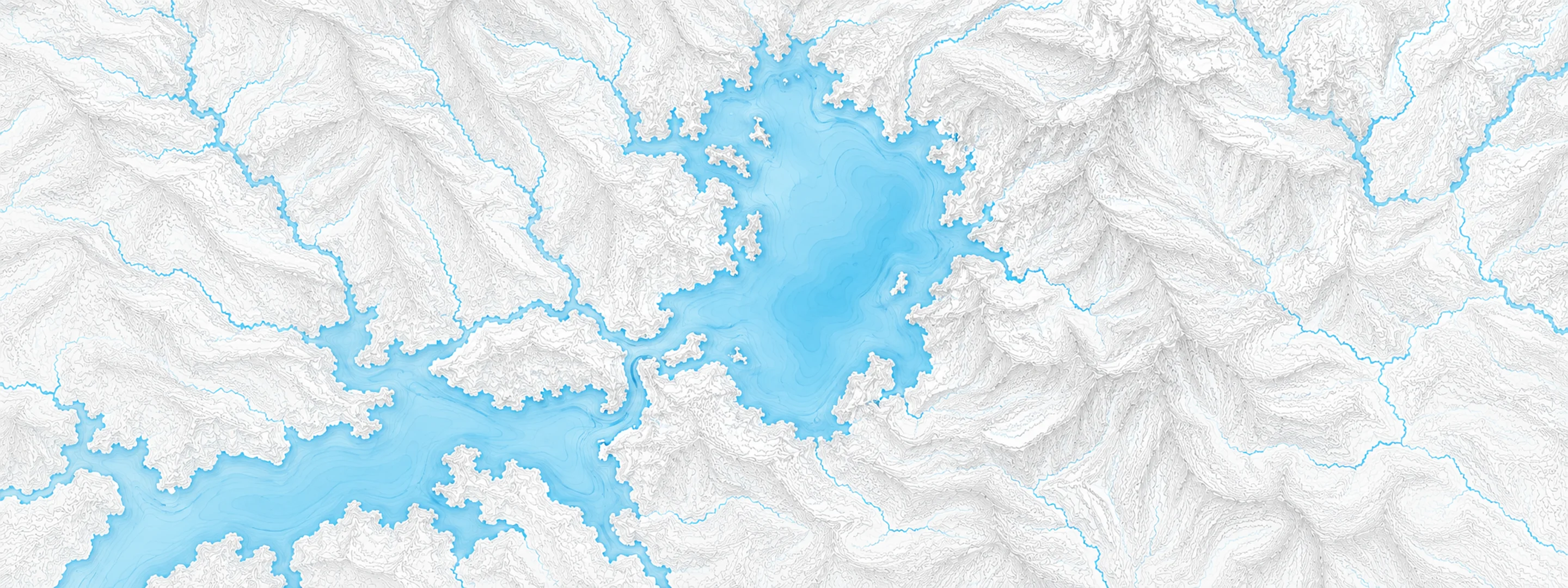 Illustrated cartographic portrait of Grand Lake