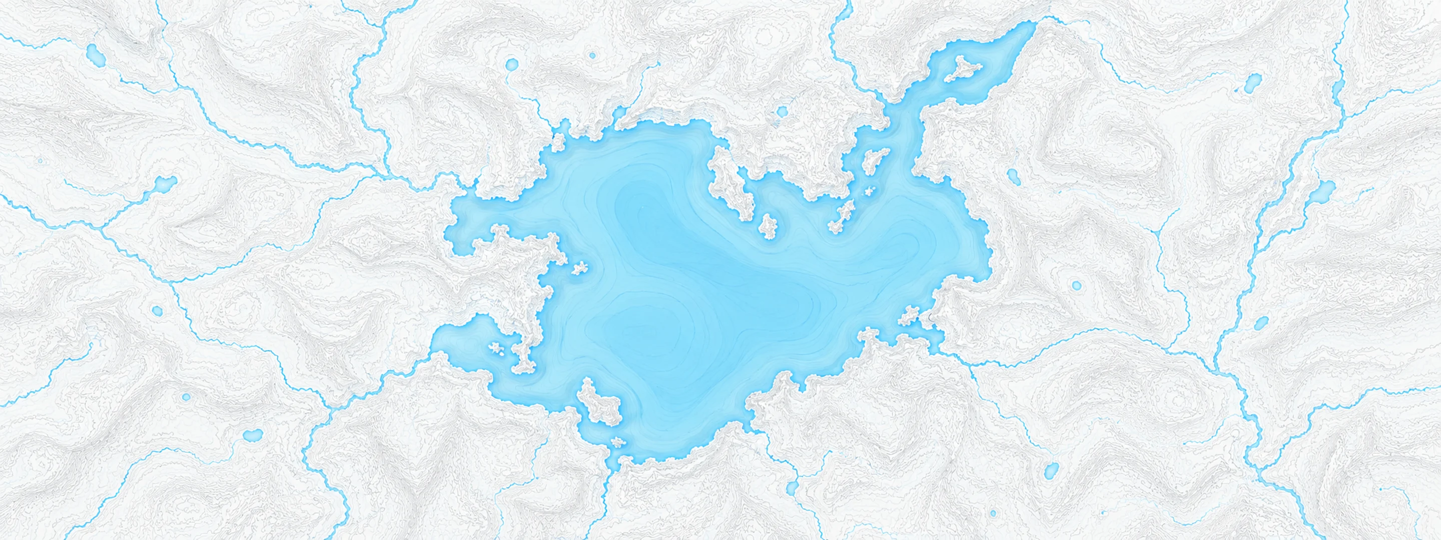 Illustrated cartographic portrait of Black Hawk Lake