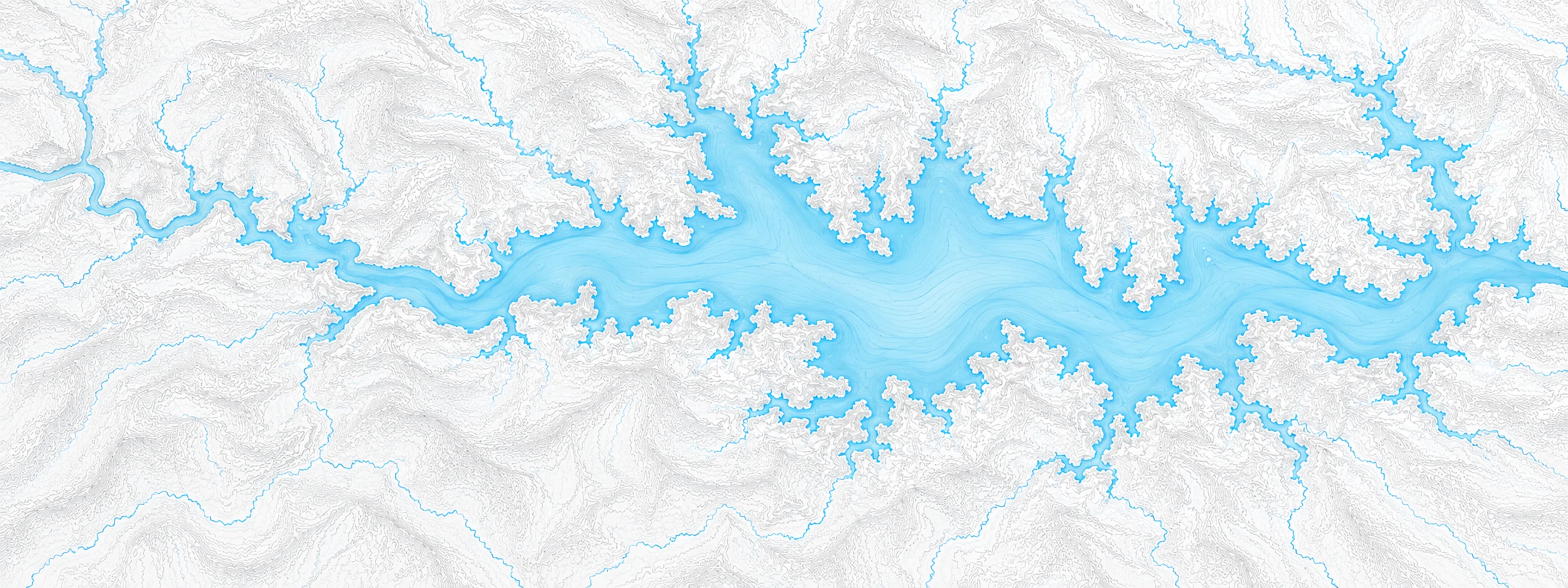 Illustrated cartographic portrait of Wilson Lake