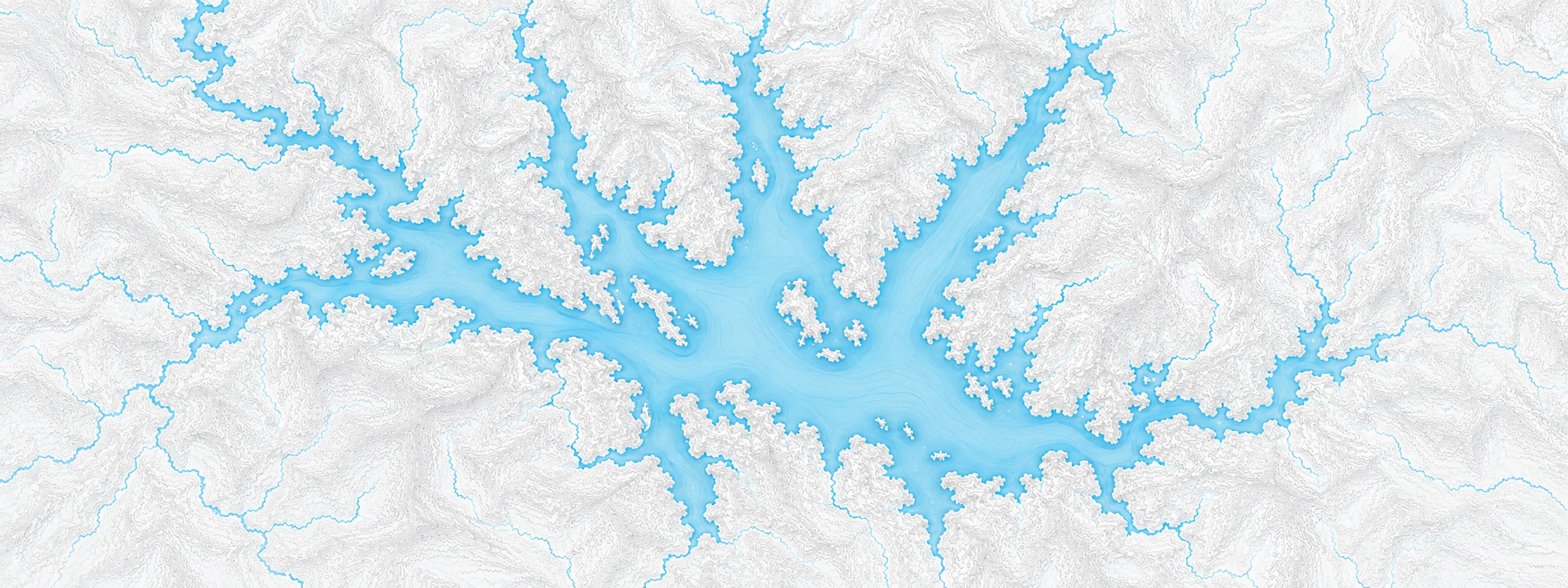 Illustrated map of Quabbin Reservoir