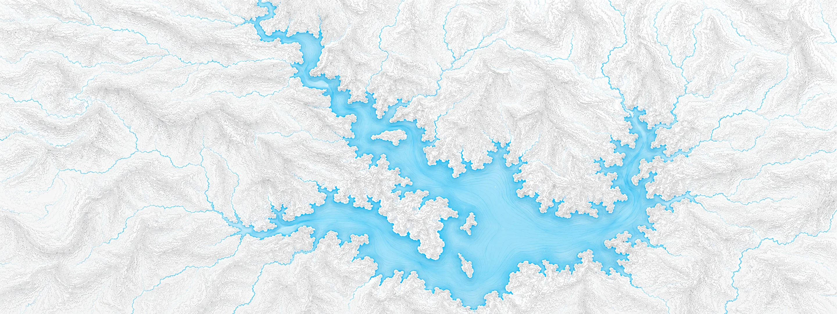 Illustrated map of Elephant Butte Lake