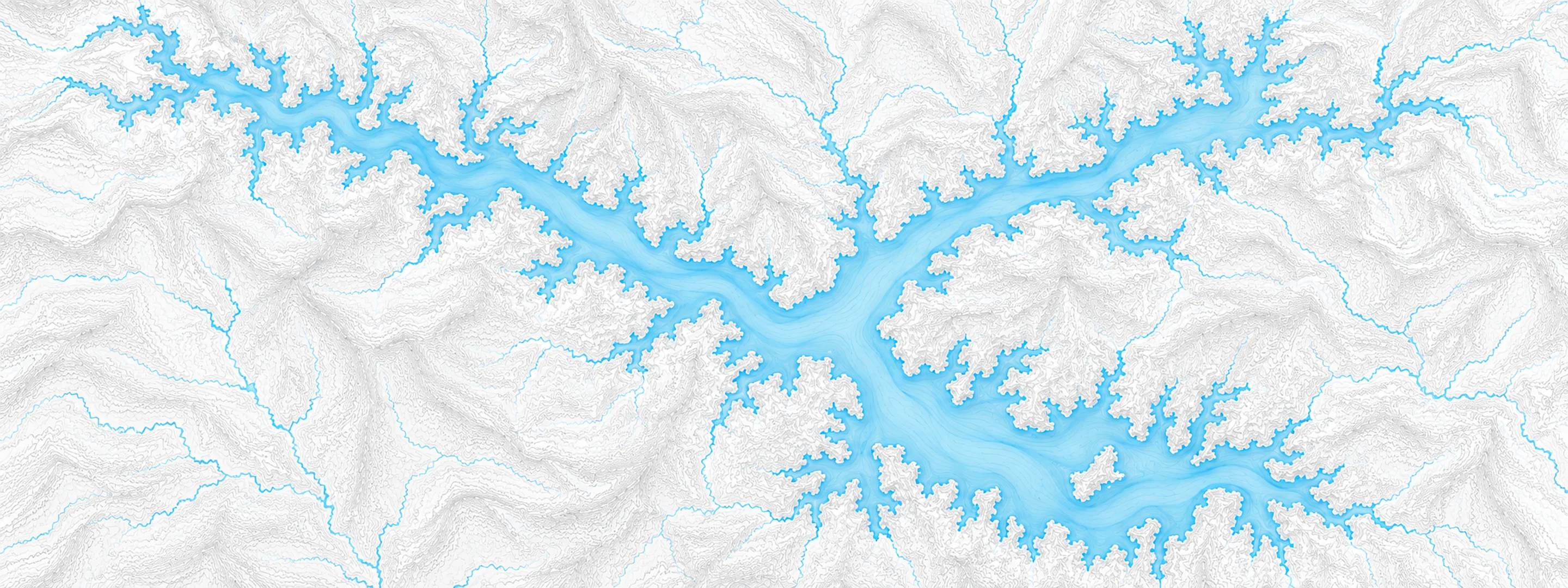 Illustrated cartographic portrait of Smith Mountain Lake