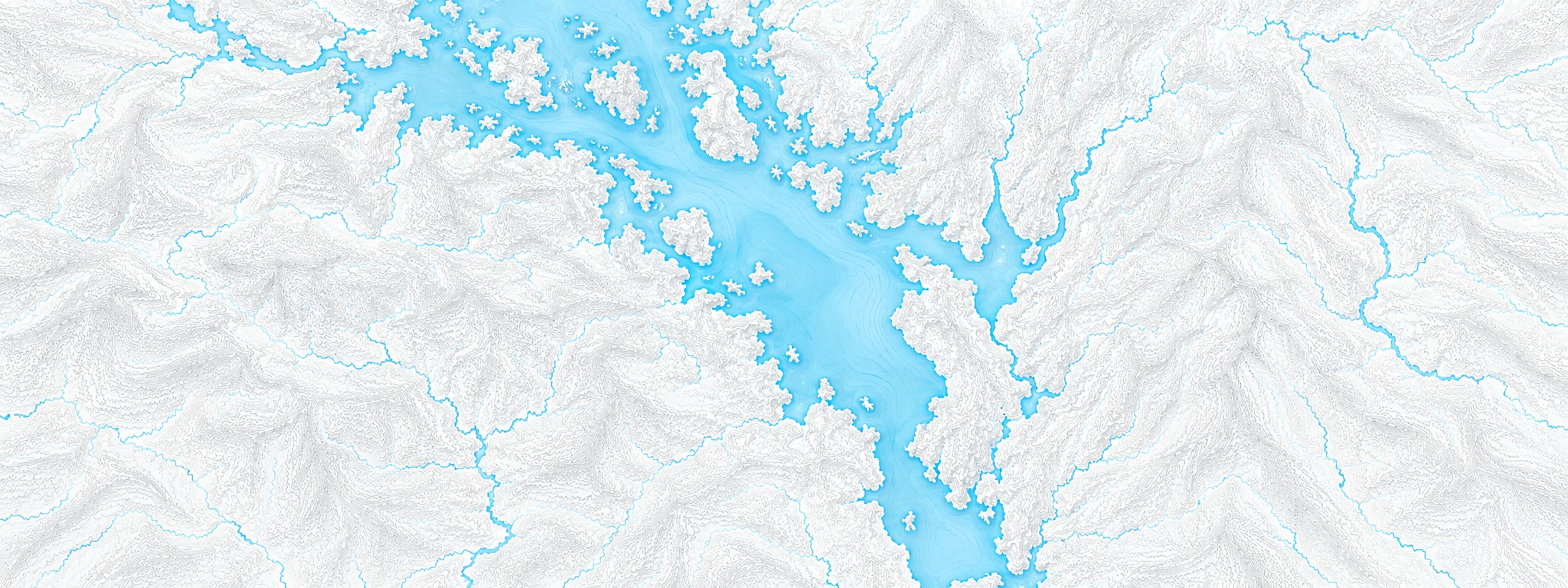 Illustrated cartographic portrait of Lake Champlain