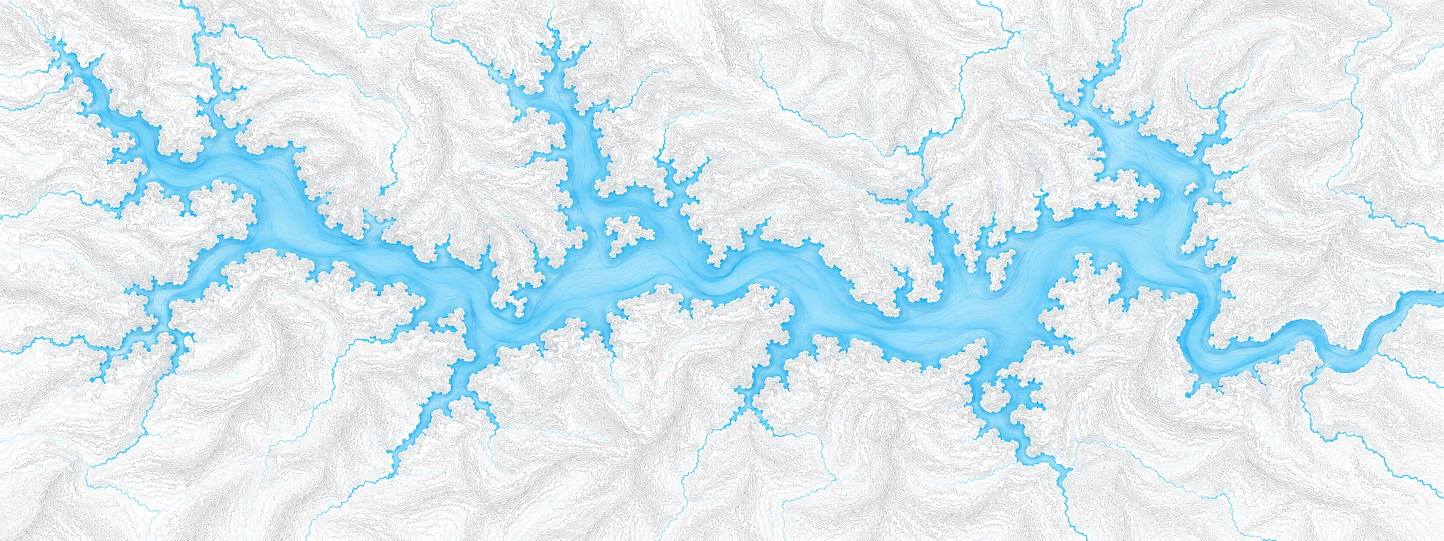Illustrated map of Summersville Lake